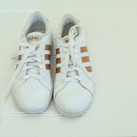 adidas baseline white and gold
